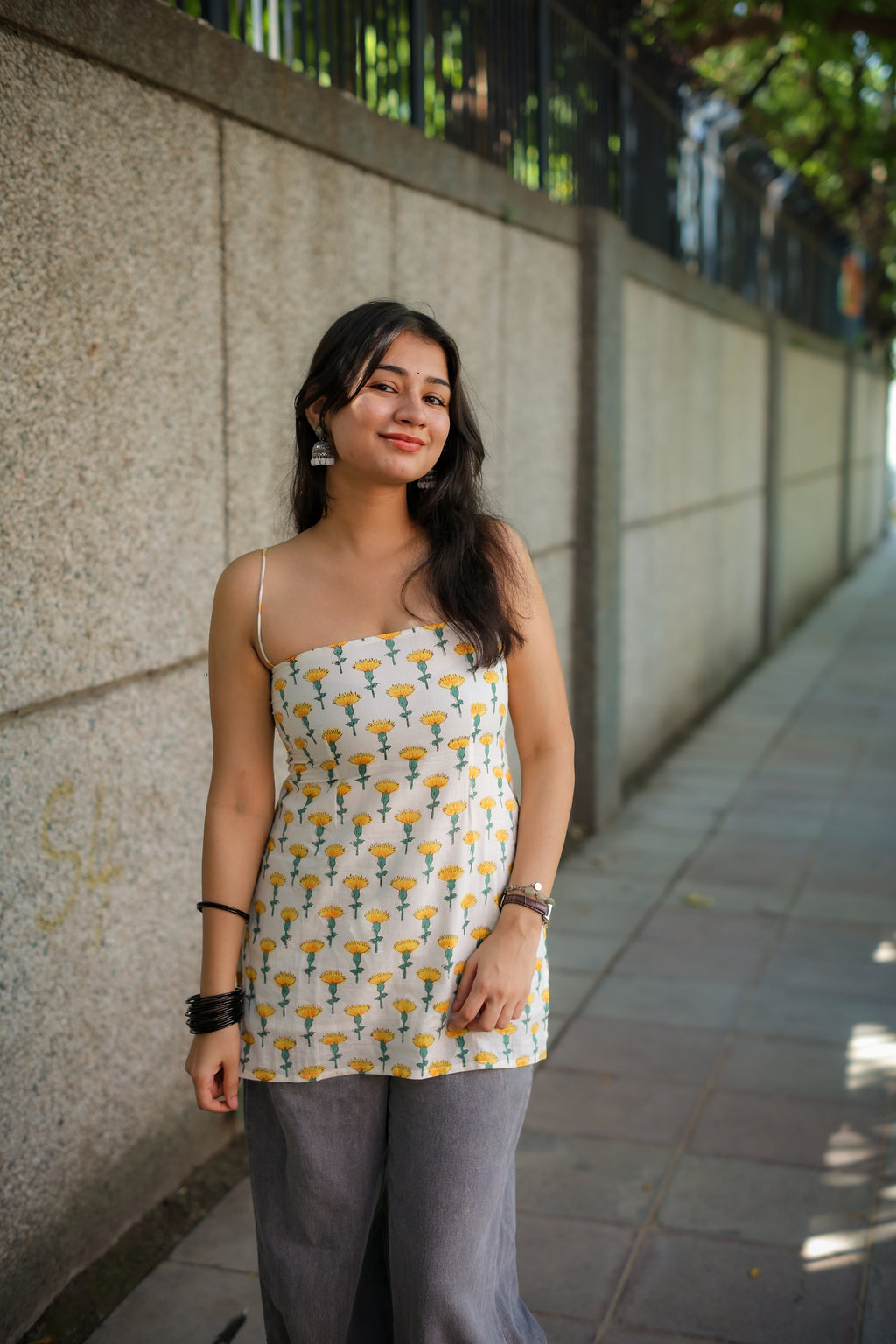 Adaa Handblock Short Kurti