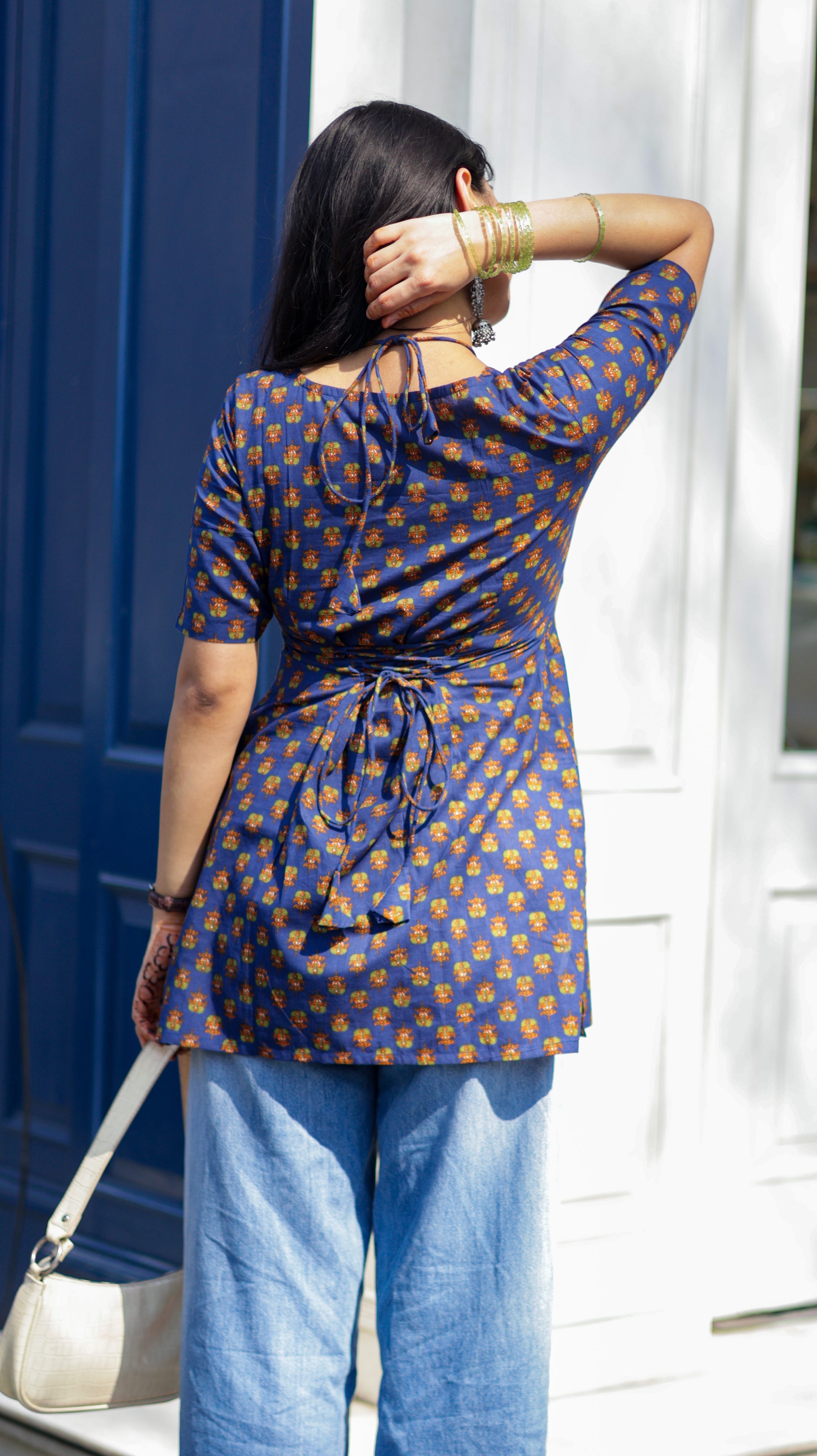 Ruby Handblock Short Kurti