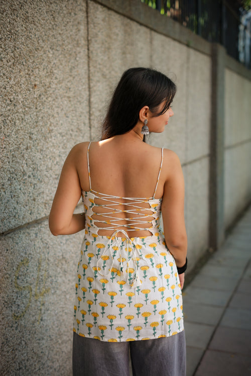 Adaa Handblock Short Kurti