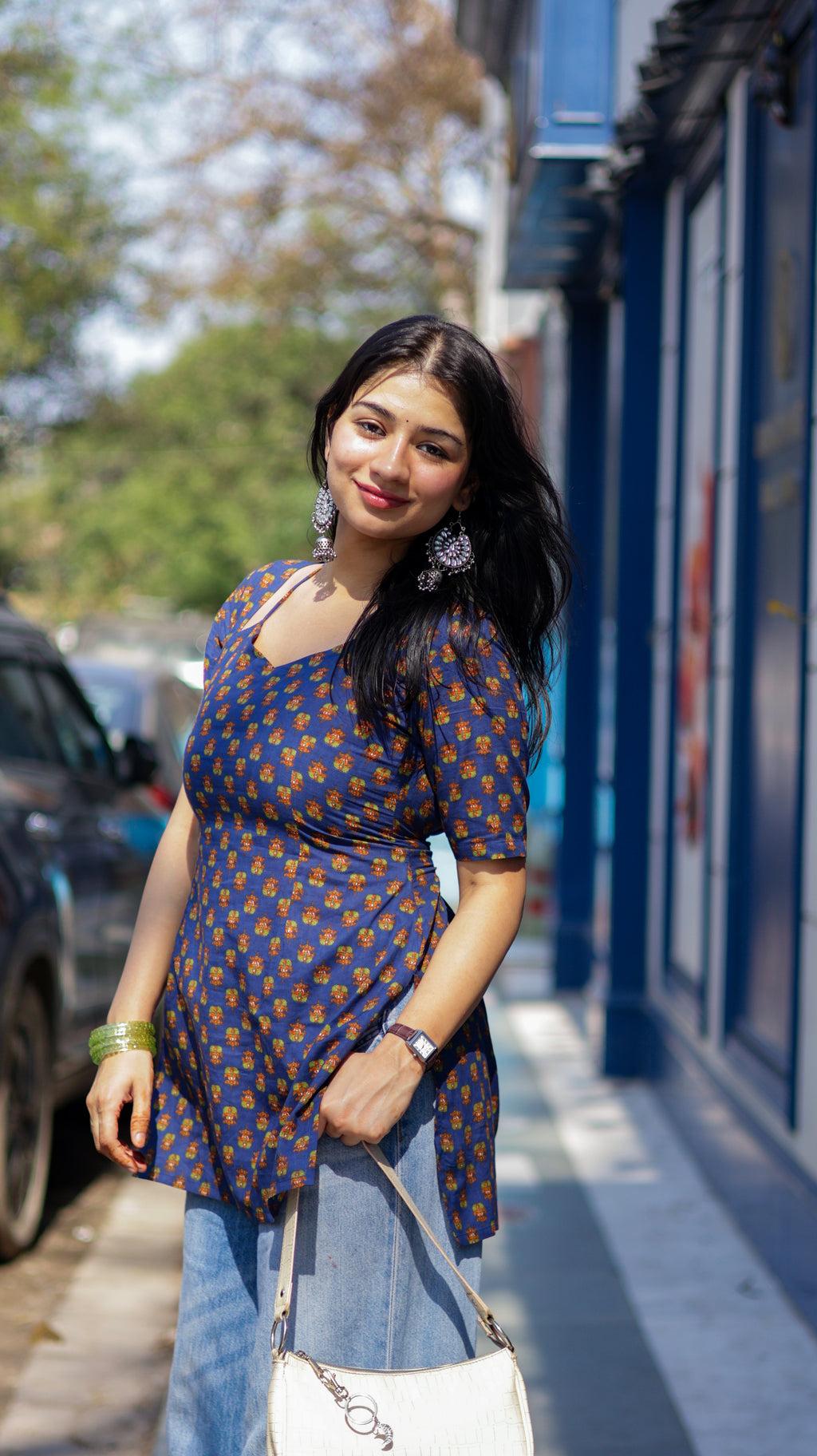 Ruby Handblock Short Kurti