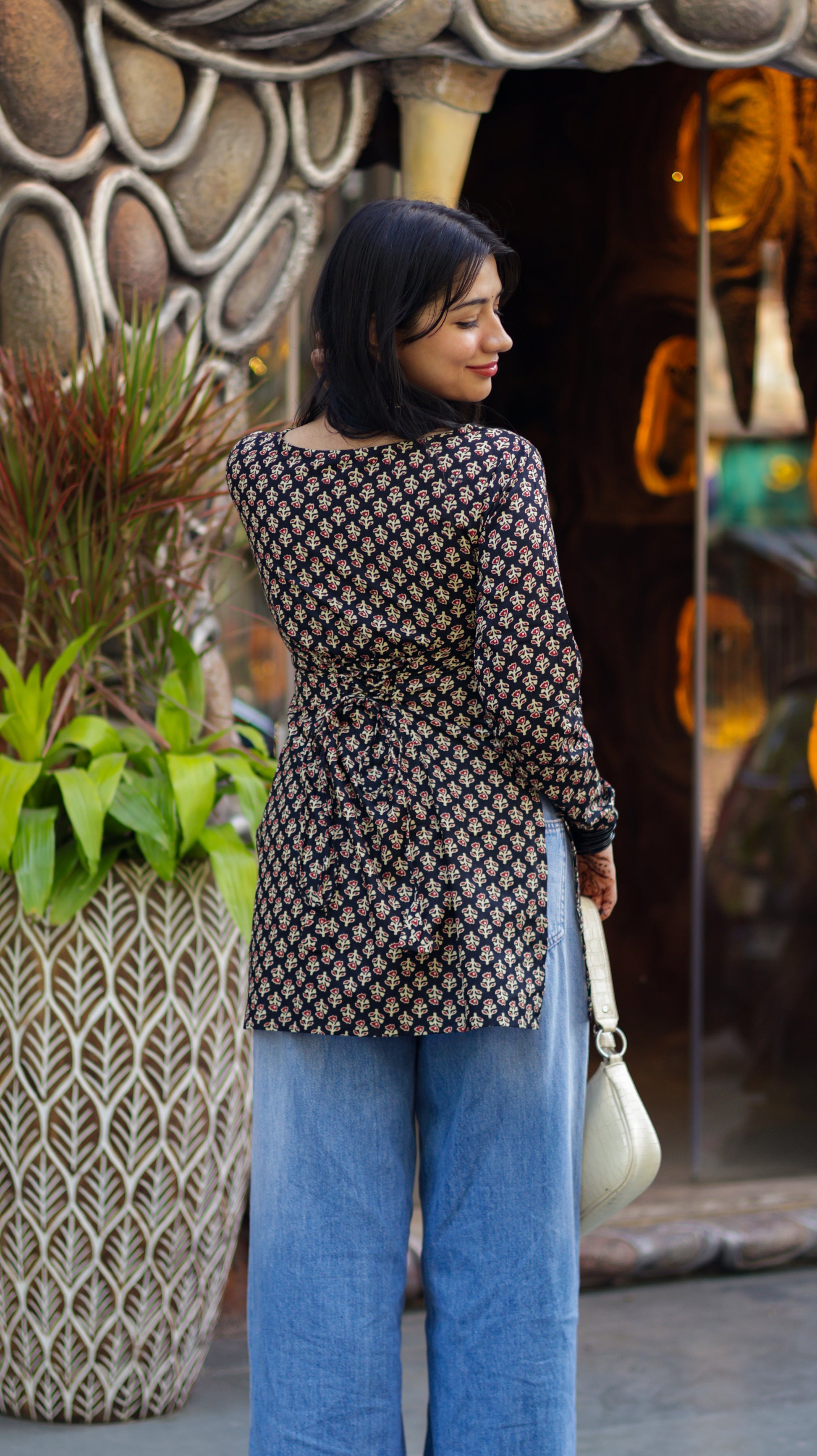 Zara Black Short Kurti