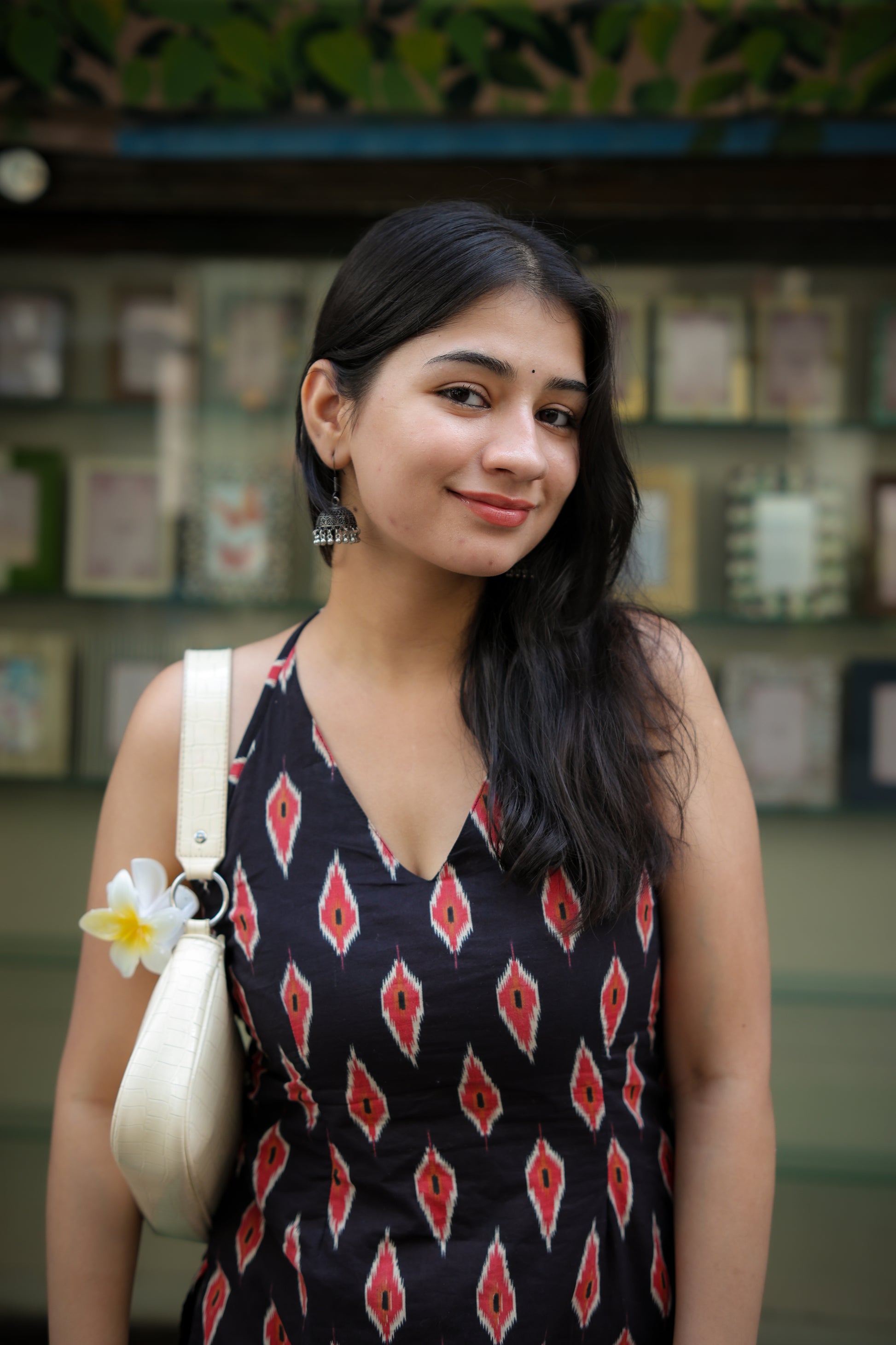 Tashan Black Handblock Short Kurti