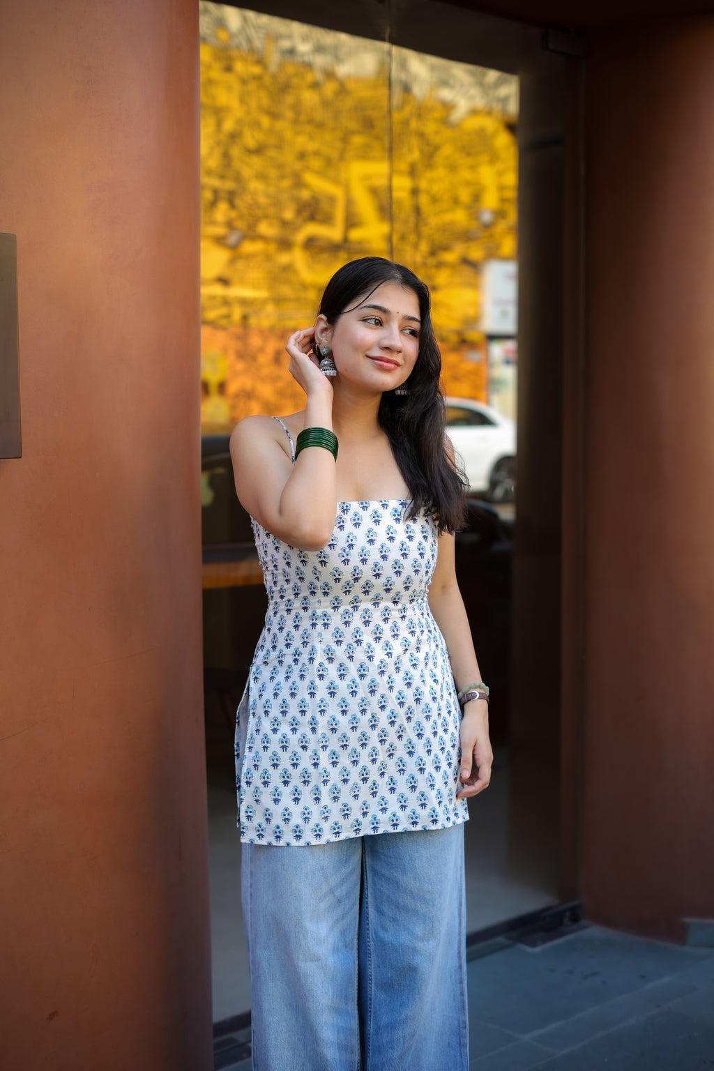 Nyra Hand Block Short Kurti