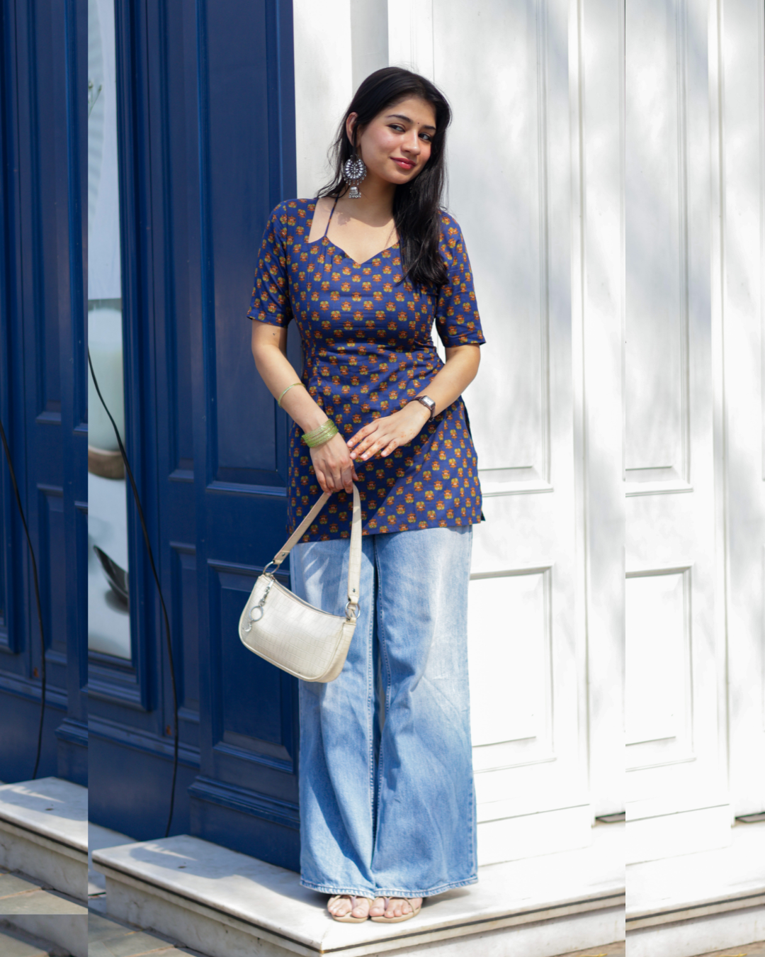 Ruby Handblock Short Kurti