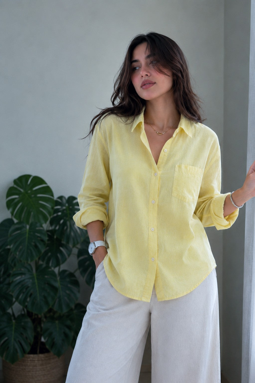 Butter Yellow Loose Shirt
